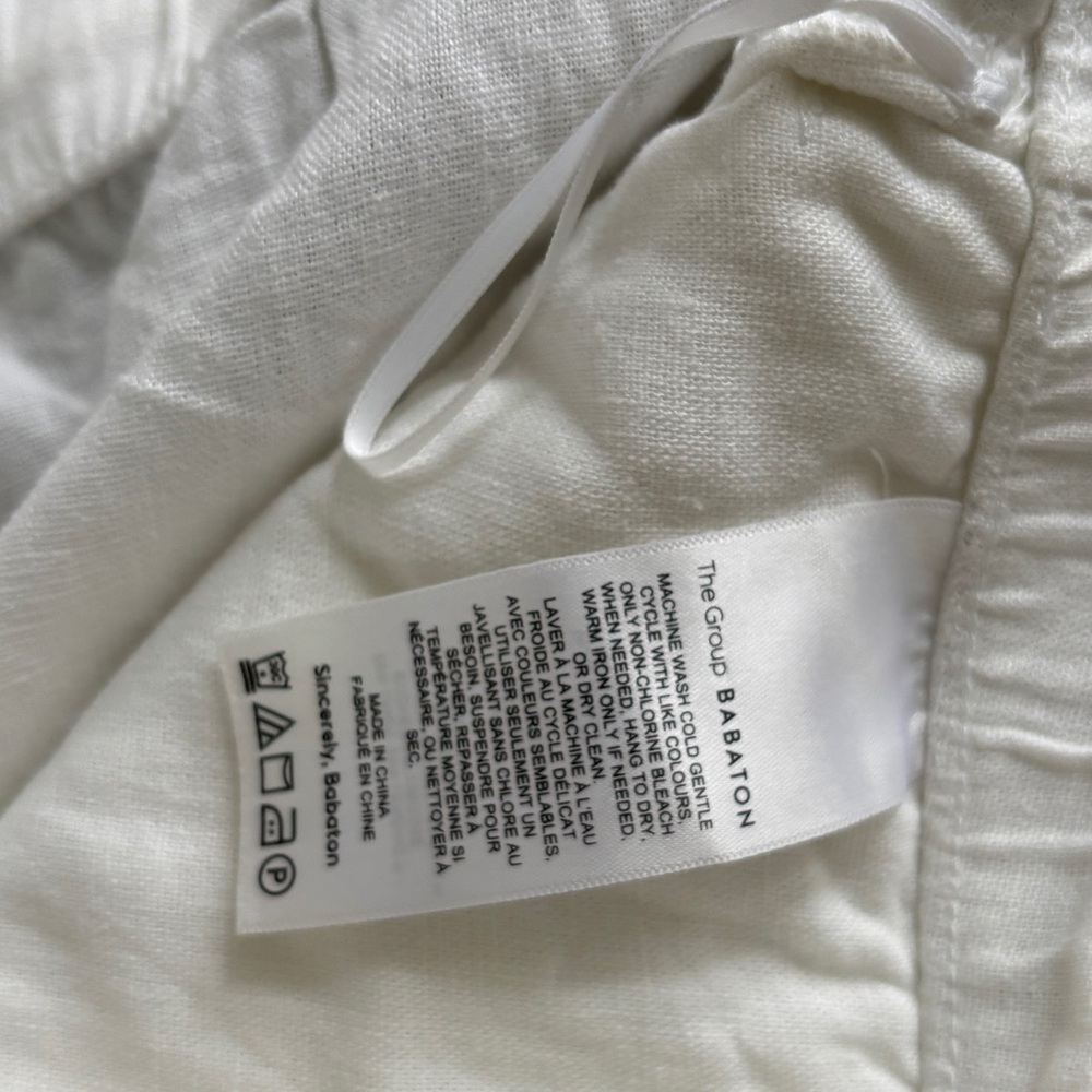 Aritzia Sontag Linen Cropped Pant Babaton The Group Pants XL NEW NWT - Picture 7 of 13
